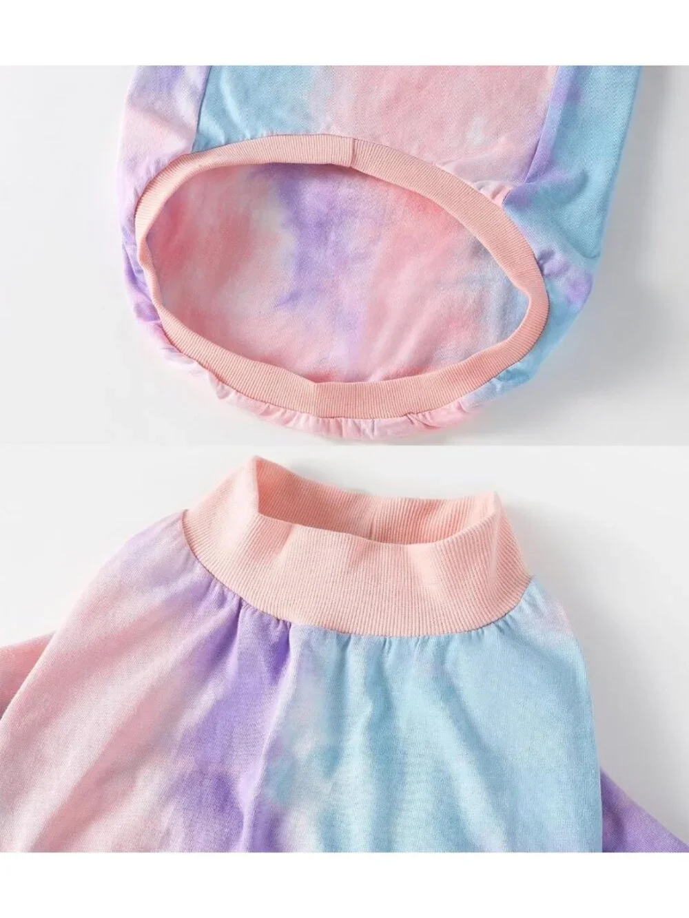 Colorful Tie Dye Dog T-Shirt - Soft, Stretchy, Breathable Pet Pajamas for Large